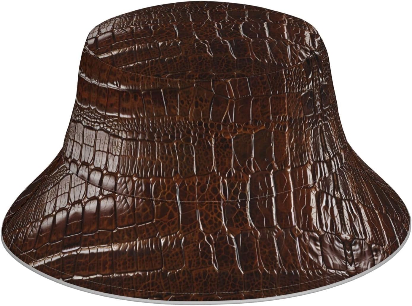 Fischerhut — unisex, gemustert, klappbar, schwarz